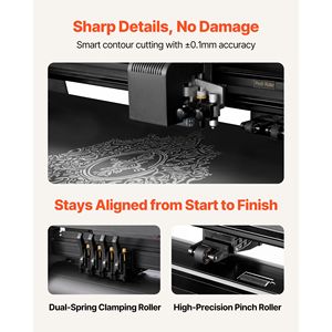 Macchina Tagliatrice per Vinile a Doppia Lama da 34 Pollici con Forza e Velocità Regolabili, Display LED e Stampa di Insegne Elettroniche - Product Image 6