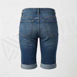 Plus Size Women <b>Denim</b> Shorts High Waist <b>Stretch</b> Pants Ripped Casual Fashion Summer Wear For Outdoor Street Style Garments - Product Image 2