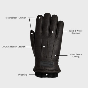 Guantes Térmicos para Exteriores de Algodón/Poliéster/Spandex, Ecológicos, con Pantalla Táctil, Detección de Agujas, Longitud hasta la Muñeca, para las Cuatro Estaciones - Product Image 2
