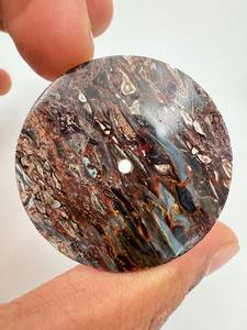 Esfera de Reloj de Piedra Pietersite Natural de 37 mm, 1.40 mm de Grosor, Orificio de 2 mm, Esfera de Reloj de Piedras Preciosas de Lujo Hecha a Mano - Product Image 4