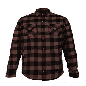 Chemise en flanelle pour homme, style workwear, polyester/coton, motif uni, doublée, col montant, formelle, pour acheteurs OEM en gros, collection printemps - Product Image 5