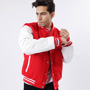 Rits Enterprises Private Logo Wholesale <b>Men's</b> Designer Horn Button Varsity <b>Jacket</b> Winter Casual Streetwear Adult Size Leather - Product Image 3