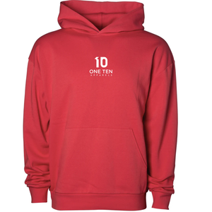 Sweat-shirt à capuche pour homme, poids moyen 280 g/m², couleur rouge, en molleton de coton premium, style streetwear décontracté, logo personnalisé, OEM, ODM, vente en gros - Product Image 1