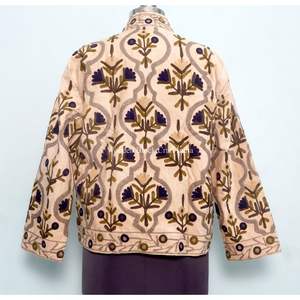 Veste courte brodée artisanale en cotisse, manteau ethnique d'hiver, vente en gros, vêtements d'extérieur traditionnels pour fêtes et événements - Product Image 5