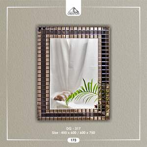 Espejo Elegante DG 317 de Pared, Estilo Art Deco, Vidrio Biselado Tukdi, Hecho a Mano, Forma Irregular, Ecológico - Product Image 6