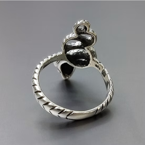 Oxidized <b>Silver</b> <b>Snake</b> Shape <b>Ring</b> Handcrafted 925 Sterling <b>Silver</b> Serpent Band Bold Statement Jewelry Gift - Product Image 3