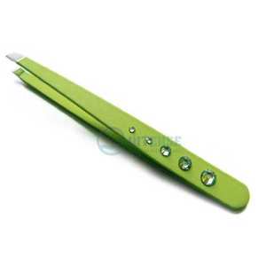 Juego de pinzas para cejas al por mayor para vello facial Pinzas de Punta inclinada de acero inoxidable a granel - Product Image 2