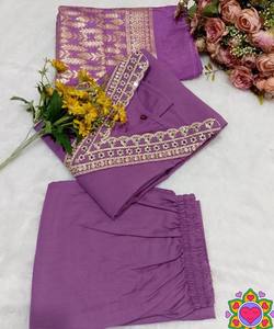 Conjunto de Kurti, Pantalón y Dupatta de Algodón con Bordado y Textura, Ropa Étnica Festiva, Precio al por Mayor, Multicolor - Product Image 2