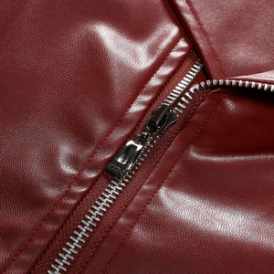High Quality Wholesale Price Winter Plaid Streetwear Leather Jacket <b>Men</b> Eco-Friendly Windproof New Fashion Vintage Slim Fit - Product Image 6