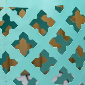 12 pouces bleu extérieur rond patio Table d'appoint jardin mosaïque Accent plante support polyvalent repose-pieds - Product Image 6