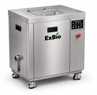 Exbio 25 kg – Broyeur de déchets alimentaires en acier inoxydable avec moteur, système de compostage sans odeur pour le recyclage des déchets organiques des restaurants