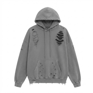 Sudaderas Casuales con Efecto Desgastado para Mujer, de Algodón Grueso con Forro Polar, Personalizables con Bordado - Product Image 1