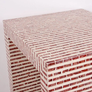 ชุดโต๊ะกาแฟหินอ่อนฝังมุกสองตัว ราคาส่งสุดคุ้ม สำหรับห้องนั่งเล่น สไตล์หรูหรา จากเวียดนาม - Product Image 4