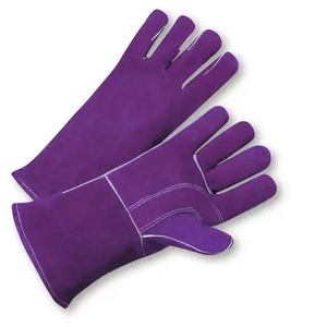 Gants de soudure en cuir de vachette de qualité supérieure, résistants aux flammes, pour travaux lourds, lutte contre les incendies, construction, barbecue - Product Image 4