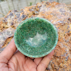 คริสตัลมูนสโตนธรรมชาติชามเรซินกึ่งมีค่าสำหรับตกแต่งบ้านแกะสลักอัญมณีแห่งความรัก - Product Image 2