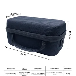 Estuche de transporte de EVA de carcasa rígida, bolsa de almacenamiento de viaje impermeable y a prueba de golpes compatible con el proyector <span class=keywords><strong>Samsung</strong></span> <span class=keywords><strong>Freestyle</strong></span> de 1.ª y 2.ª generación - Product Image 5