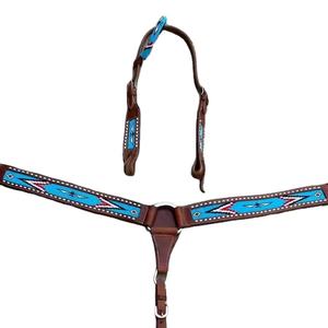 Juego de tachuelas con cuentas de precio al por mayor para brida occidental, cuello de pecho de una oreja y tachuelas Thunderbird para productos de caballo - Product Image 1