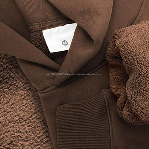 Sweat-shirt à capuche lourd, pull-over, logo personnalisé, haute qualité, tissu éponge français, 100% coton, sweat-shirts unisexes surdimensionnés pour hommes - Product Image 2