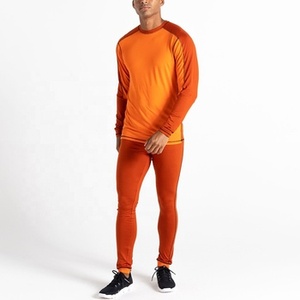Ensemble de sous-vêtements de compression à manches longues pour hommes, orange, séchage rapide, respirant, vêtements de sport, vêtements de sport pour la course à pied - Product Image 1