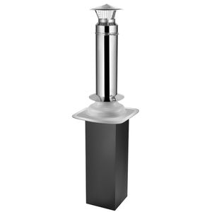 Kit de Tubo de Chimenea de Acero Inoxidable de 6 Pulgadas para Atraviesar Paredes con Tapa para Lluvia y Características Impermeables para Techos, Cubiertas de Rejilla y Ventilación - Product Image 1