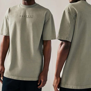 T-shirt à manches courtes pour homme, coupe ample, épaules tombantes, style décontracté, avec logo personnalisé - Product Image 2