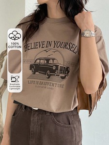 Nuevas camisetas transpirables de primera calidad para mujer, tela suave de algodón, MOQ bajo, camisetas para mujer en oferta, precio económico, venta al por mayor - Product Image 6