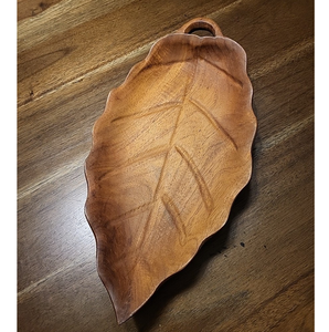 Bol en bois en forme de feuille, très demandé, durable, de qualité supérieure, produit artisanal pour vos ustensiles de cuisine - Product Image 4