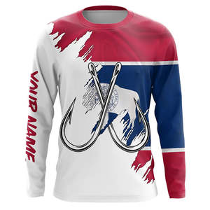 Chemise de pêche à manches longues pour homme personnalisée, anti-UV, respirante et imperméable, en polyester, pour adultes - Product Image 4