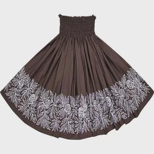 กระโปรงทรงเอวเข้ารูปสไตล์ชาติพันธุ์ ลายพิมพ์เกาะพื้นเมือง ดีไซน์ทรงบาน ใส่สบาย เหมาะสำหรับใส่ไปชายหาด ทรงสม็อค ผ้าคอตตอนผสม - Product Image 1