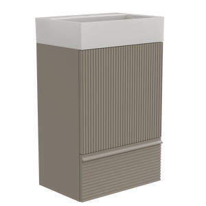 Gada 20\" Striped Cashmere <b>Grey</b> Modern Bathroom Vanity Freestanding KD with Ceramic Sink and Vanity <b>Cabinet</b> - Product Image 4