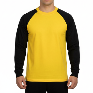 Men's <b>Raglan</b> <b>Sleeve</b> <b>Long</b> <b>Sleeve</b> <b>T</b>-<b>Shirt</b> O-Neck Regular Fit Casual Solid Color Knitted Fabric Men's <b>T</b>-<b>Shirts</b> - Product Image 2