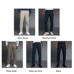 Pantalones de Golf para Hombre al por Mayor, Estilo Urbano, Color Caqui, de Algodón y Spandex, Casuales, para Oficina, Negocios, Marca OEM - Product Image 4