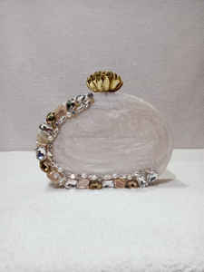 Bolso de Mano de Resina Artificial, Estilo Antiguo, Cartera para Mujer, Estilo Europeo de Mediados de Siglo, Bolso de Mano de Calidad, Bolso de Noche para Boda - Product Image 2