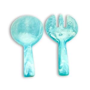 Serveur à salade en acrylique/résine écologique de haute qualité, outils à salade élégants avec poignée perlée, passe au lave-vaisselle, au micro-ondes et au four - Product Image 2