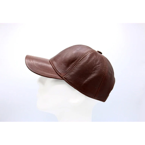 Gorra Deportiva de Cuero Genuino Más Vendida, para Hombre y Mujer, Color Marrón, Ajustable, Otoño Invierno, Gorras de Cuero Real, Color y Logotipo Personalizables - Product Image 2