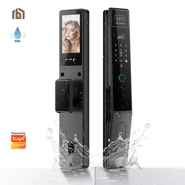 IP65 Waterproof 3D Face Recognition Smart Door Lock with Palm Vein Tuya WiFi Fingerprint Password Card Key for Metal Doors