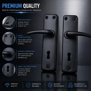 KELLTON Universal Stainless Steel Waterproof <b>Door</b> Handle <b>Lock</b> <b>Push</b> <b>Button</b> Modern Design Ambidextrous Bathroom Living Room - Product Image 5