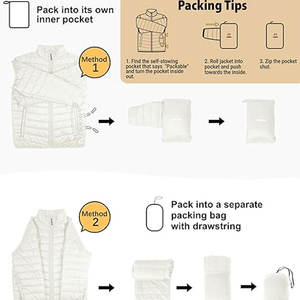 Veste matelassée pour homme, directement de l'usine, isolée et pliable, pour l'automne, l'hiver et le printemps, avec poignets et ourlet élastiques, plusieurs poches - Product Image 6