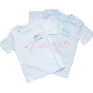 T-shirt Enfant Garçon Manches Courtes Personnalisé Respirant Coupe Ample 100% Coton Vente en Gros - Product Image 4