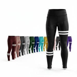Relaxed Fitted Custom Style Gym Compression Leggings Quick Dry Running Workout Tights High Waist Sports Fitness Yoga Pants - Product Image 1