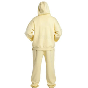 Breathable Lightweight Winter Hooded Casual Men <b>Tracksuit</b> with Solid Soft Waist Pants and Stylish Jacket for Daily Routine - Product Image 2