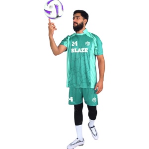 Kits de entrenamiento de equipo sublimado con logotipo personalizado, camiseta de pantalones cortos, camisetas de fútbol, camisetas de fútbol Unisex, 100% poliéster, antibacteriano - Product Image 1