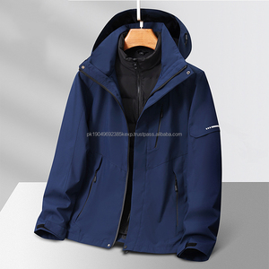 BY66001-2 Custom Plus Size Winter Duck <b>Down</b> Wind Breaker 3 in1 Liner Detachable Waterproof Windbreaker Zip Up Jacket - Product Image 4