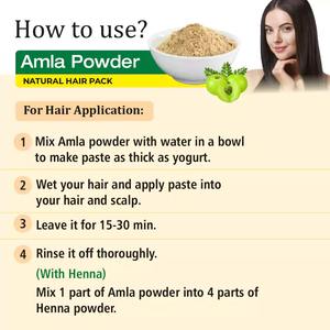 Polvo de Amla Fabricado en India, Colorante y Acondicionador Natural para el Cabello para Hombres y Mujeres, Disponible para la Venta - Product Image 3