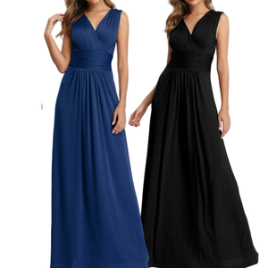 Robe de soirée longue en mousseline élégante et personnalisée pour demoiselle d'honneur, grande taille, pour femme, robe de mariée modeste imprimée, pour fête de mariage ou bal de promo - Product Image 3