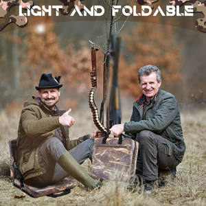 Cojín de Asiento Impermeable para Caza con Diseño de Camuflaje, Plegable, de Espuma, con Bolsillo y Asa, Portátil, para Exteriores, Hecho por Imra Impex - Product Image 4