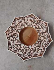 Handmade <b>Wooden</b> Tea Light Holders Hand Carved Artisanal Tealight Candle Stands for Home Decor - Product Image 3