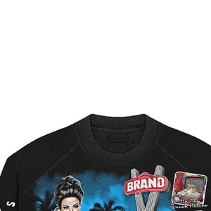 Camiseta de Manga Corta para Hombre, Negra, Formal, con Diseño Estampado, Cuello Alto, Corte Regular, 100% Algodón, Impresión Serigrafiada, Tejido de Punto - Product Image 4