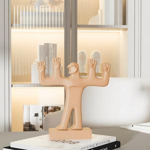 Raise Hand Doll Tv Cabinet Living Room Doll Four Hands Gypsum Resin <b>Silicone</b> Mold - Product Image 3