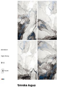 High Gloss 60x120cm Decorative <b>Panel</b> Smoke Aqua Modern Background <b>Wall</b> smoke <b>Wall</b> & floor Tile Polished Decorative Look (I) - Product Image 2